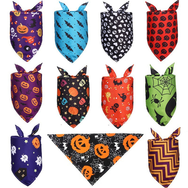 Halloween Dog Saliva Towel Triangular Binder Pet Scarf