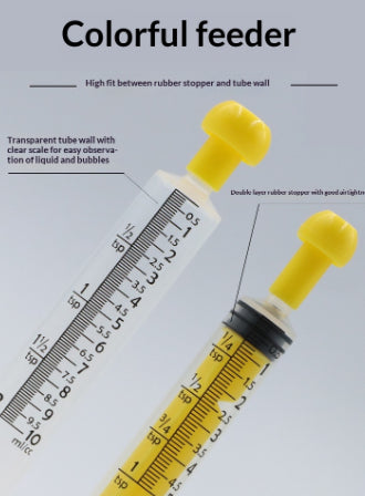 Pet Colorful Plastic Syringe Feeder Plastic Syringe