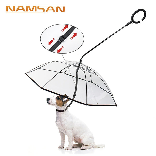 Transparent Pet Umbrella Dog C- Type Adjustable
