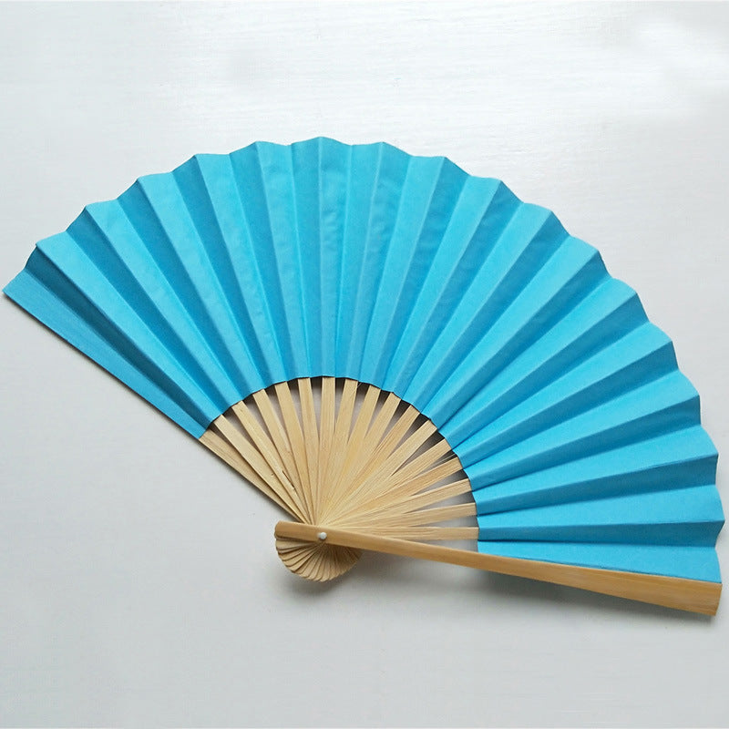 Double - Sided Plain Paper Fans Can Be Customized Color