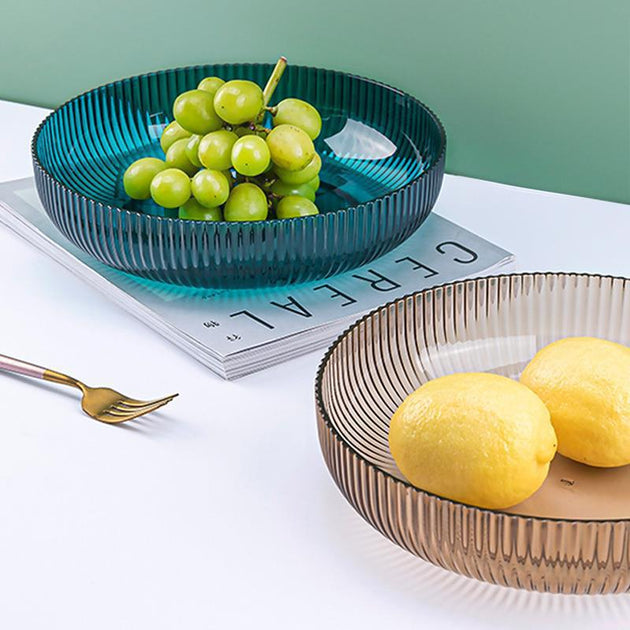 Three-color Simple Fruit PET Material Fruit Plate Snack Dish