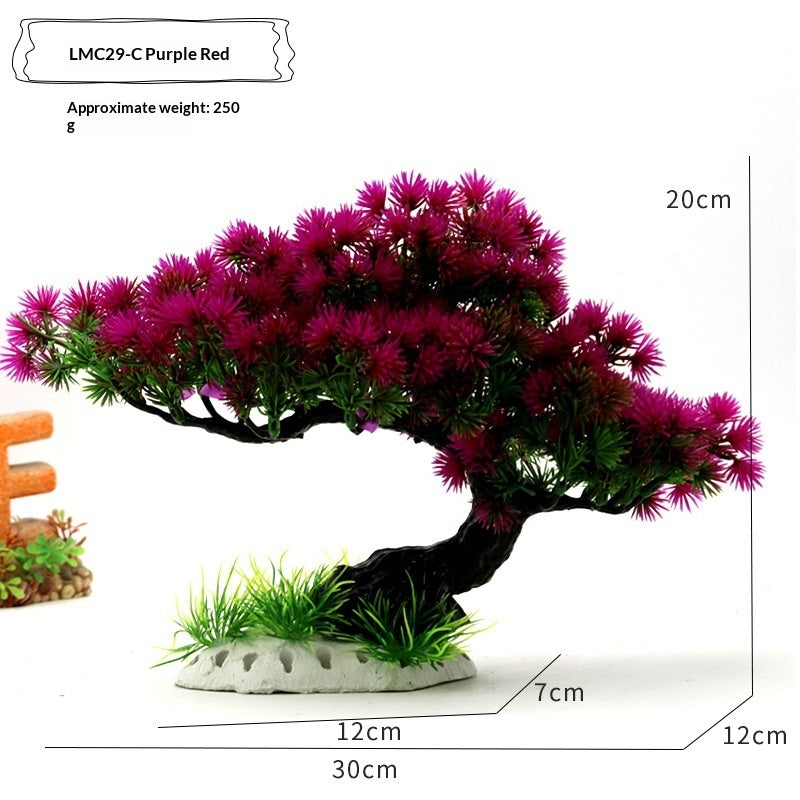 Artificial Plastic Tree-shaped Aquarium Plants Simulated Welcoming Pine