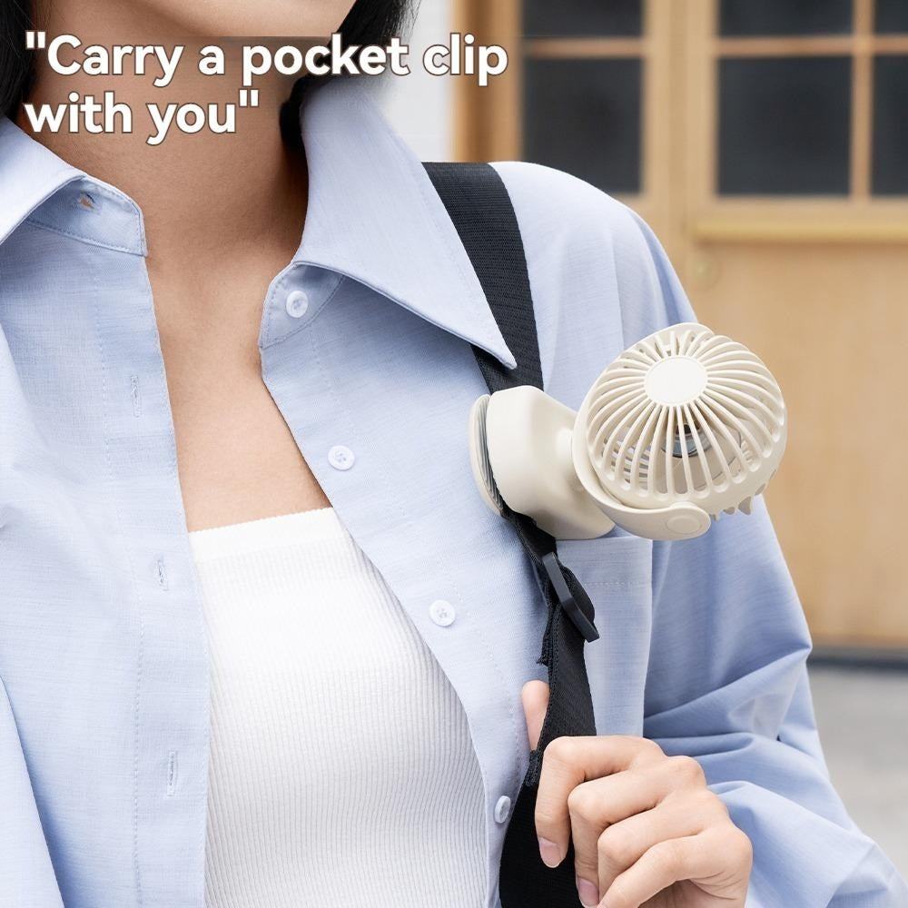 Portable USB Clip On Fan With 360 Degree Adjustable Head, Rechargeable Battery & Quiet Operation - For Desk, Bedside, Dorm, And Office Cooling