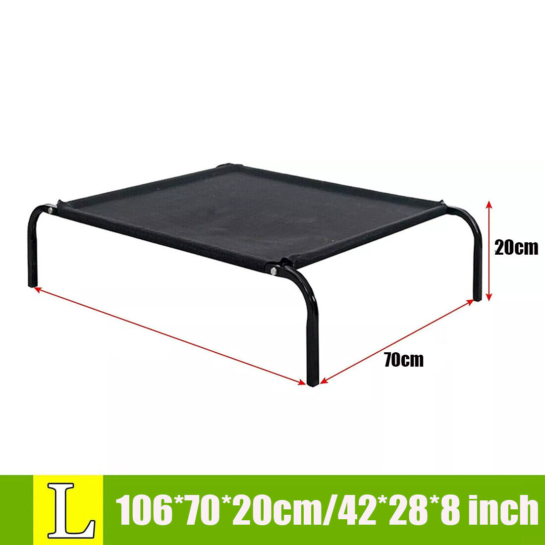 Elevated Dog Bed Pet Cat Mesh Camping Cot Indoor Outdoor Waterproof Two Size UK