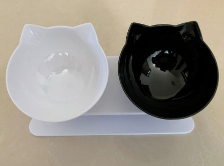 Inclined Transparent Cat Bowl