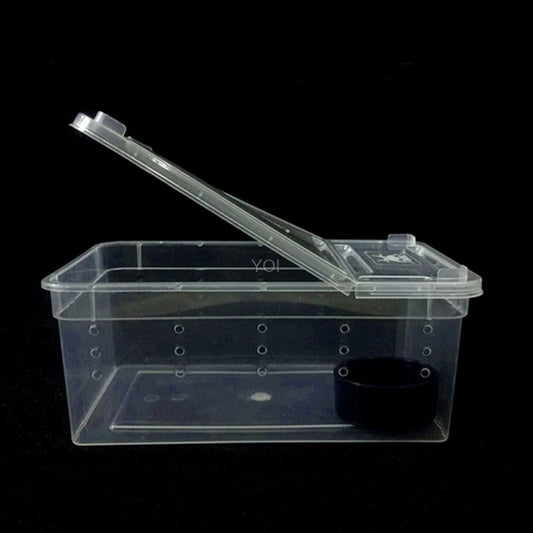Transparent Plastic Reptile Feeding Box