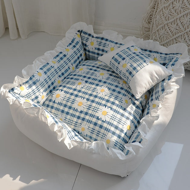 Super Comfy Princess Dog Bed Sofa Pet Kennel House Mat for Small Dogs Cat Teddy