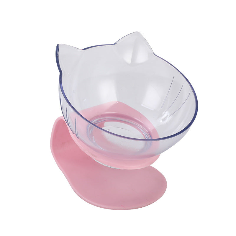 Inclined Transparent Cat Bowl