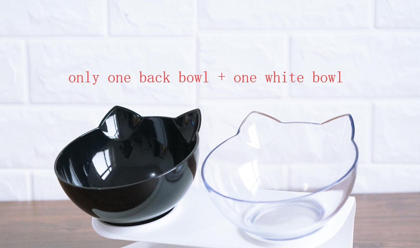 Inclined Transparent Cat Bowl