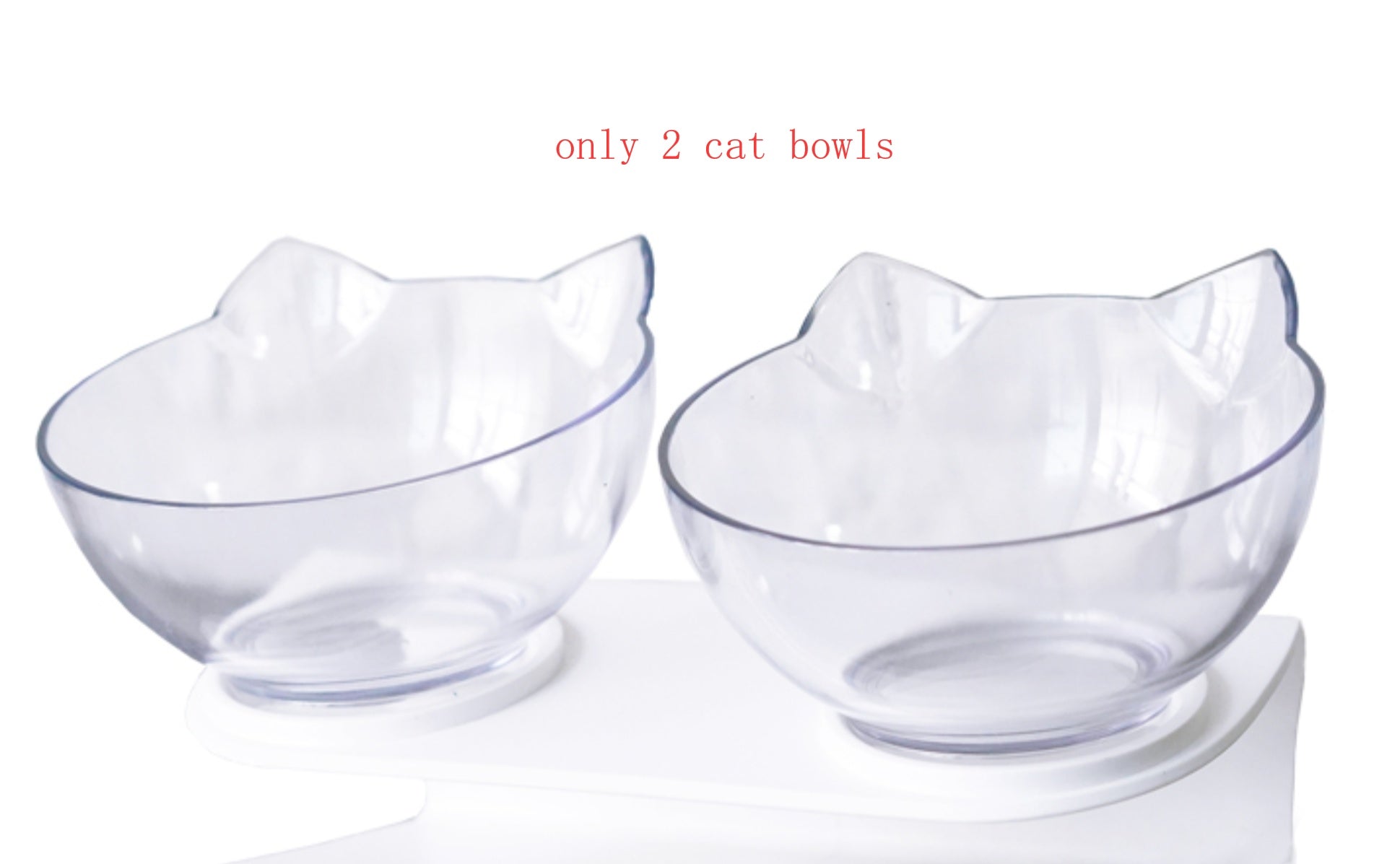 Inclined Transparent Cat Bowl