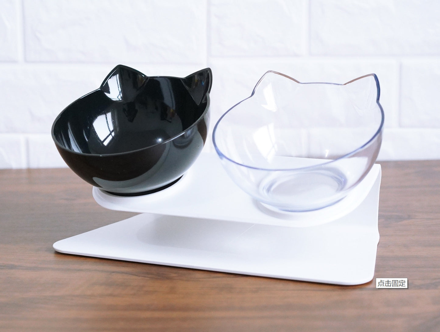 Inclined Transparent Cat Bowl
