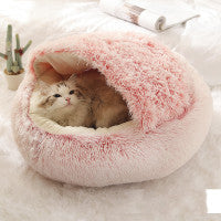 Round Plush Winter Bed