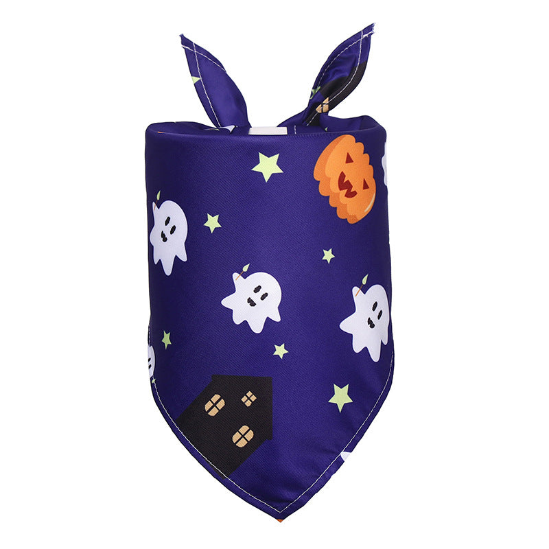 Halloween Dog Saliva Towel Triangular Binder Pet Scarf