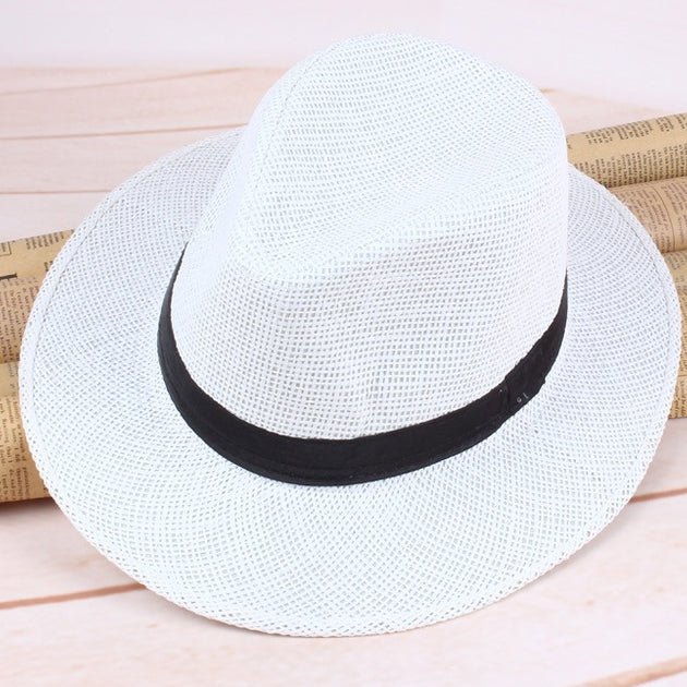 Straw Cowboy Hat Outdoor Sunshade Knight Hat Breathable