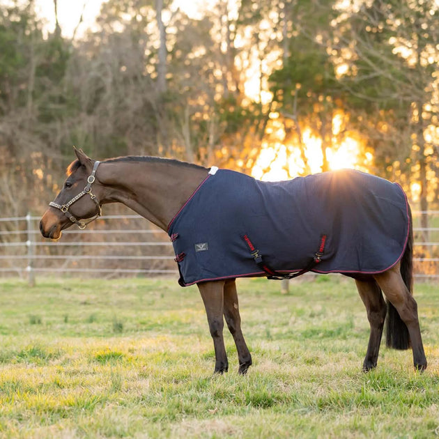 TuffRider Waffle Weave Cooler Standard Neck-Navy-69