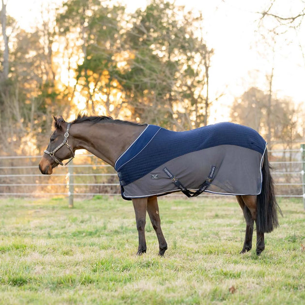 TuffRider Hybrid Standard Neck Cooler-Navy/Gray-69