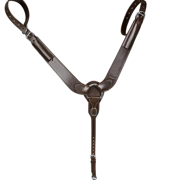 TuffRider Western Pulling Breast Collar  - Dark Brown - Horse