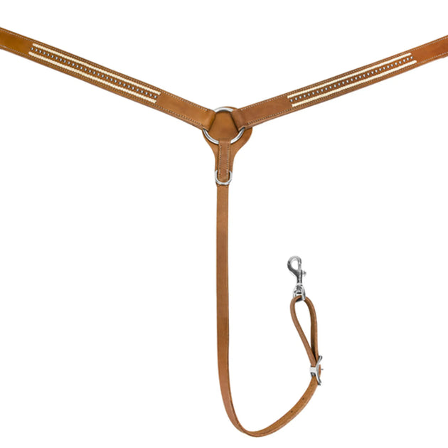 TuffRider Western Straight Breast Collar - Natural Brown - Horse