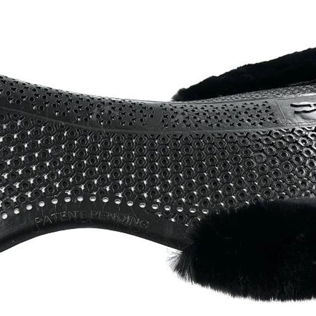 Horsena Back Balance Gel Pad (8-23 Mm) W/Rolled Edge Eco-Sheepskin- Jumping-Black