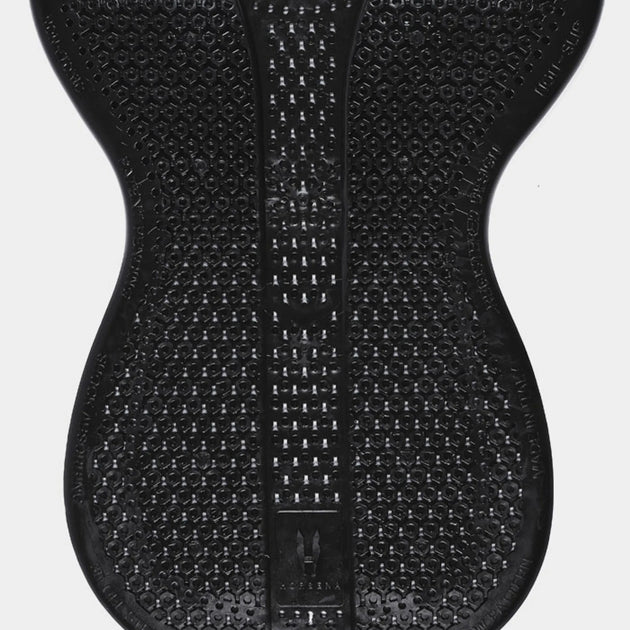 Horsena Front Balance Gel Pad (23-8Mm) W/Rolled Edge Eco-Sheepskin_ Dressage-Black
