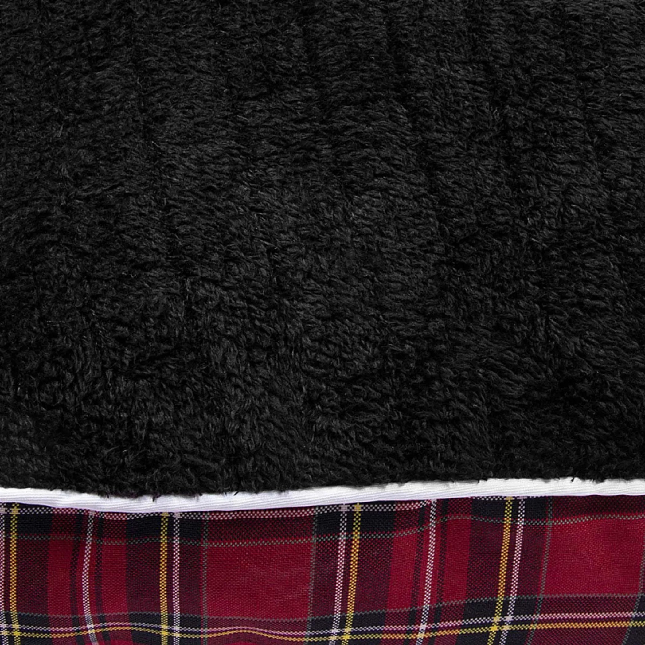 Halo EC Red Plaid Round Dog Bed