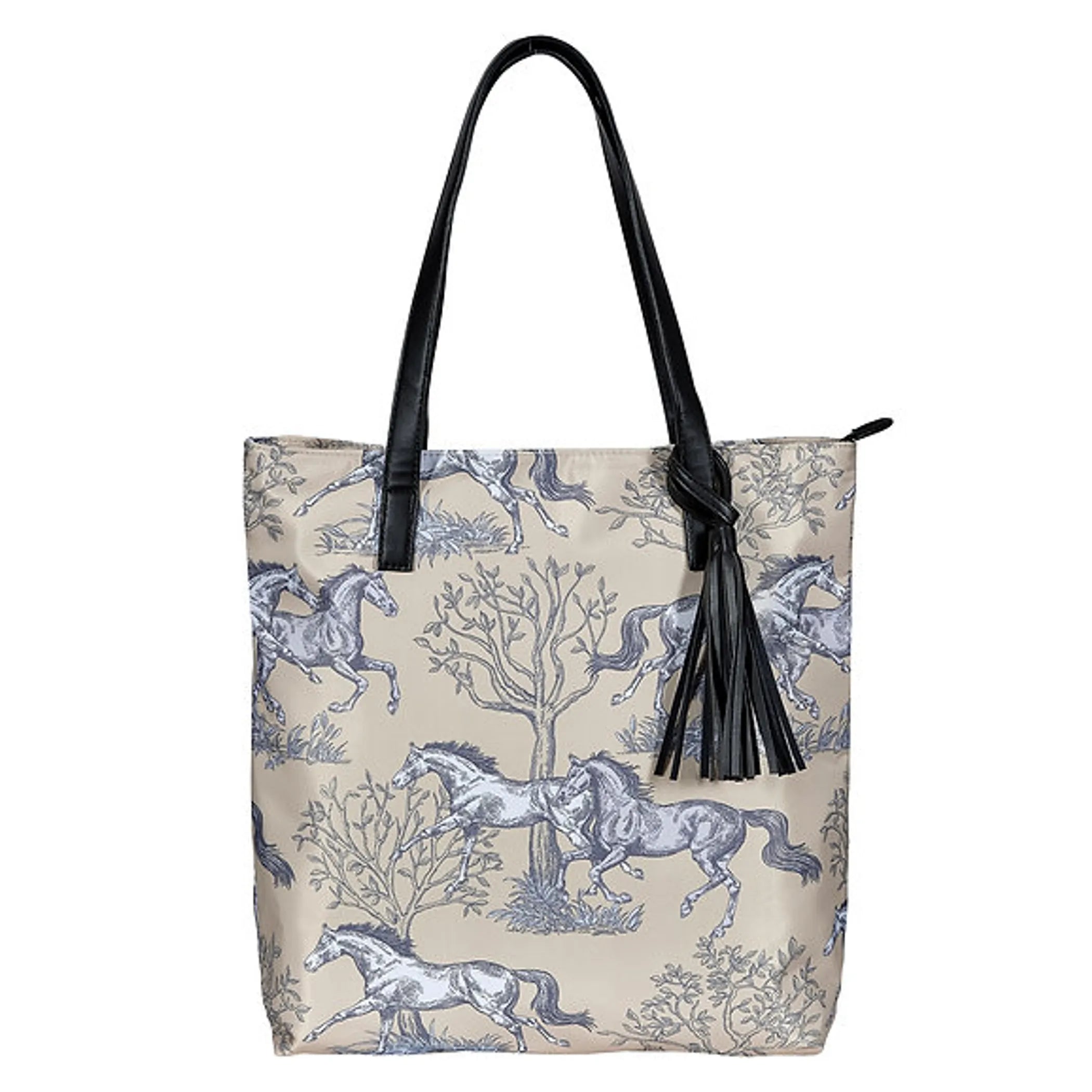 AWST Int'l "Lila"  Toile Pattern w/ Tassel- Beige