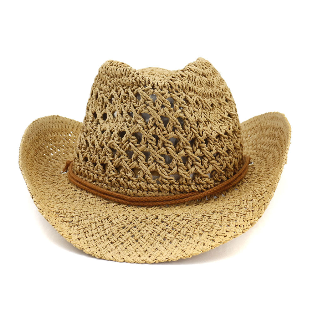 Western Cowboy Handmade Sun-shading Straw Hat
