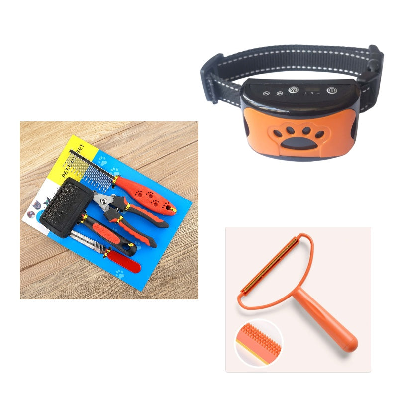 Dog Training Collar Waterproof Electric Pet Remote Control Rechargeable Dogs Trainer Bark Arrester With Shock Vibration Sound