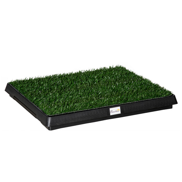PawHut Indoor Pet Dog Toilet Mat Potty Tray Training Grass Restroom With Tray And Loo Pad