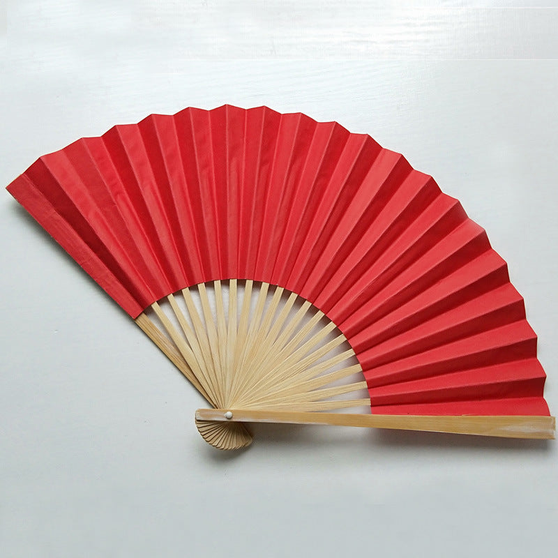 Double - Sided Plain Paper Fans Can Be Customized Color