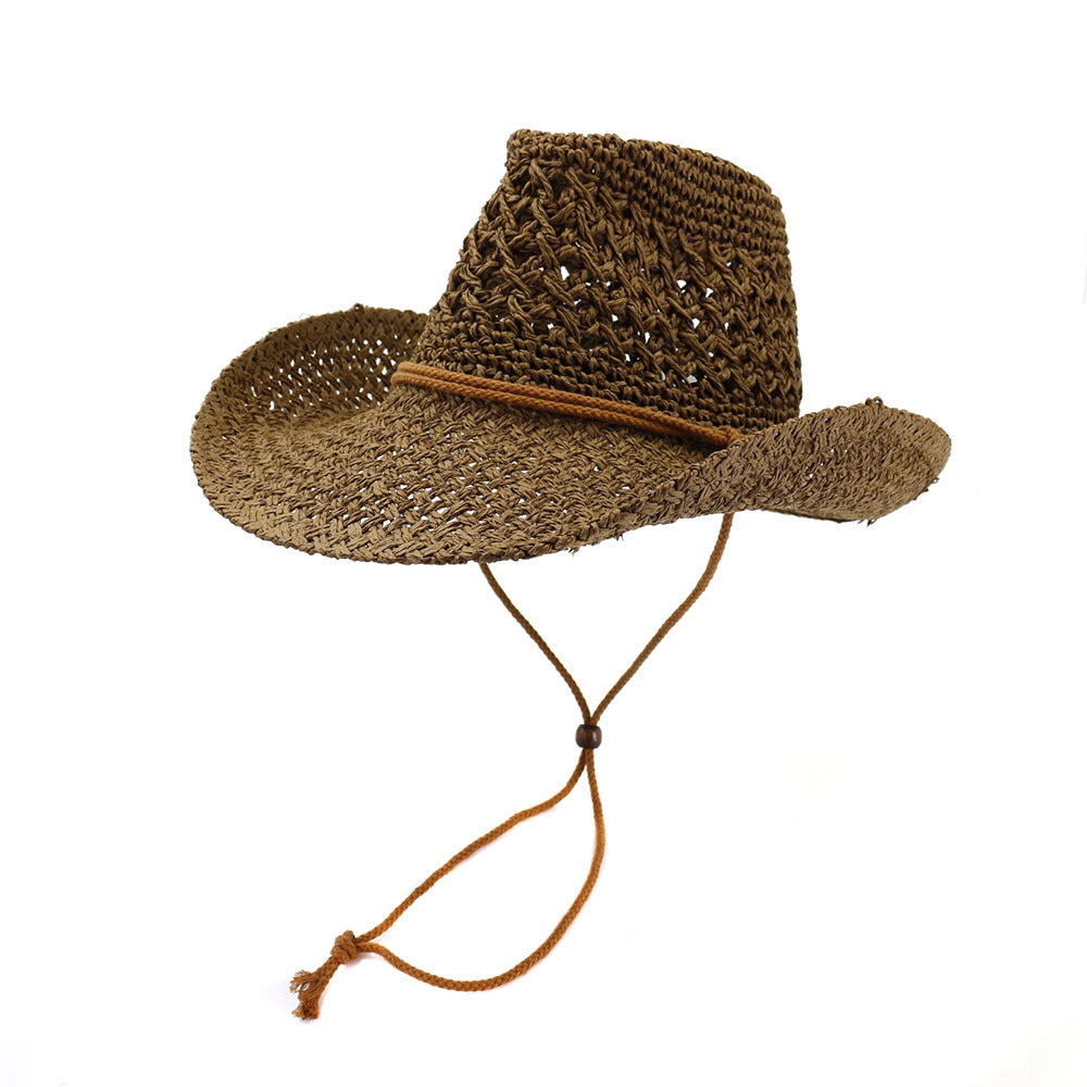 Western Cowboy Handmade Sun-shading Straw Hat