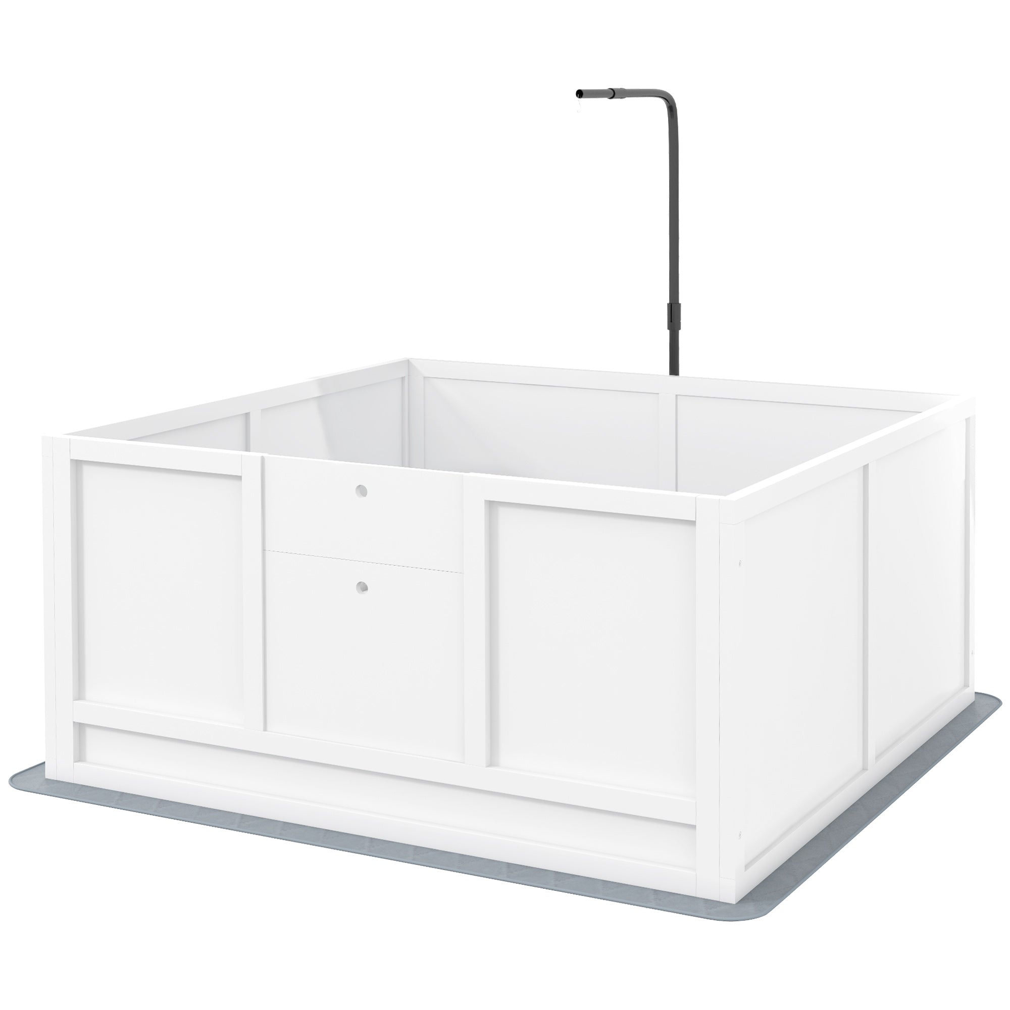 Whelping Box for Puppies with Pee Pad, Pig Rail, Adjustable Door for Small, Medium & Large Breed Dogs Birth, 41" x 39"