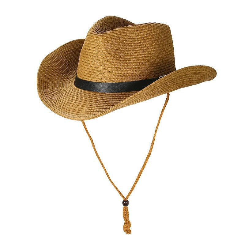 Western Cowboy Straw Hat Women's Big Eaves Outdoor
