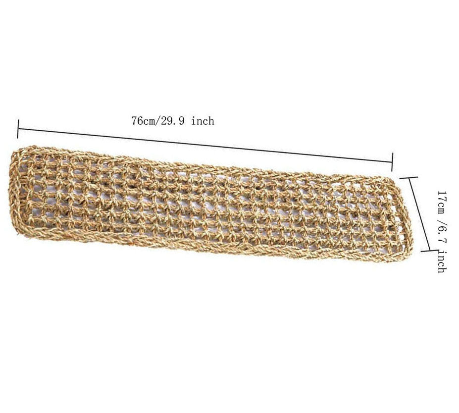 Sea Straw Rope Rectangular Hand-woven Pet Hammock Crawling Mat