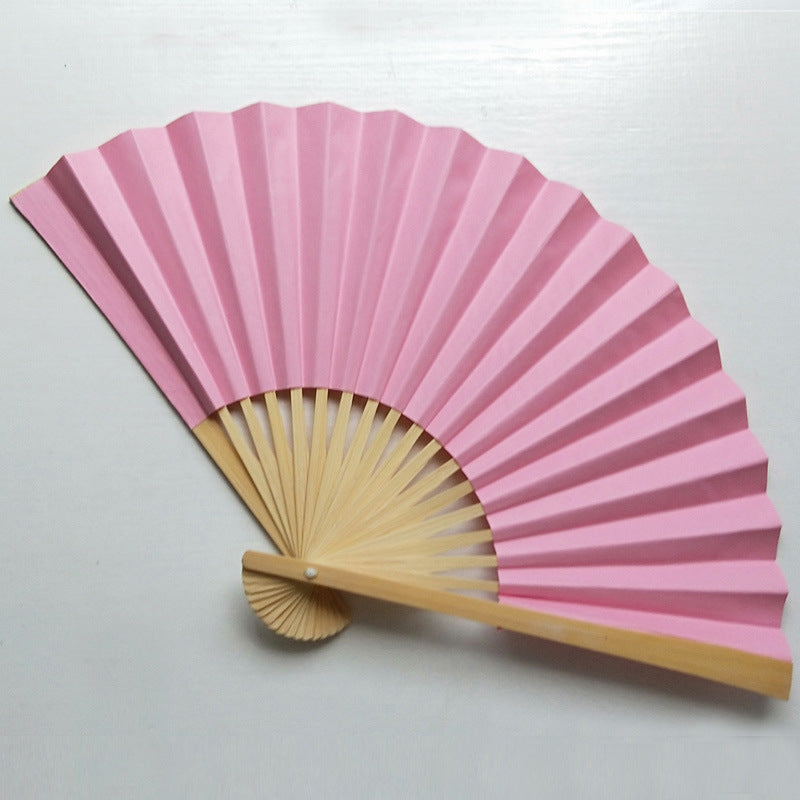 Double - Sided Plain Paper Fans Can Be Customized Color