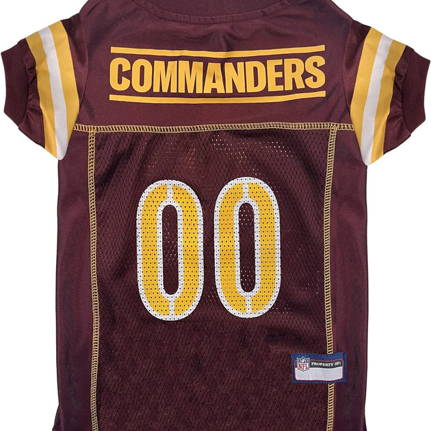 Washington Commanders Pet Striped Jersey