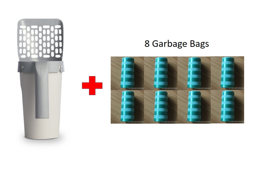 Litter Shovel Set with Integrated Storage Box Organizer