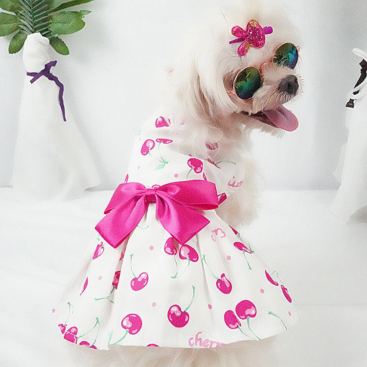 [not suitable] Floral Dress with Bow Skirt