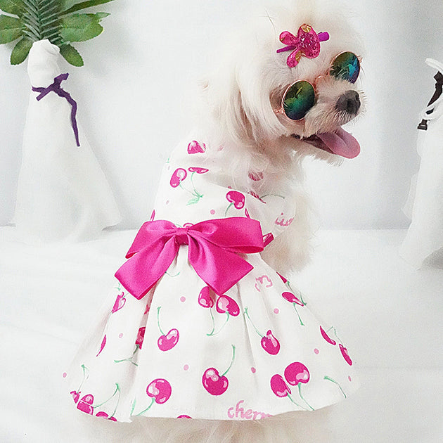 [not suitable] Floral Dress with Bow Skirt