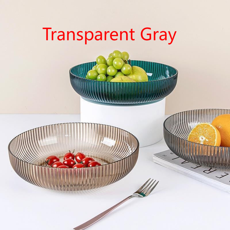 Three-color Simple Fruit PET Material Fruit Plate Snack Dish