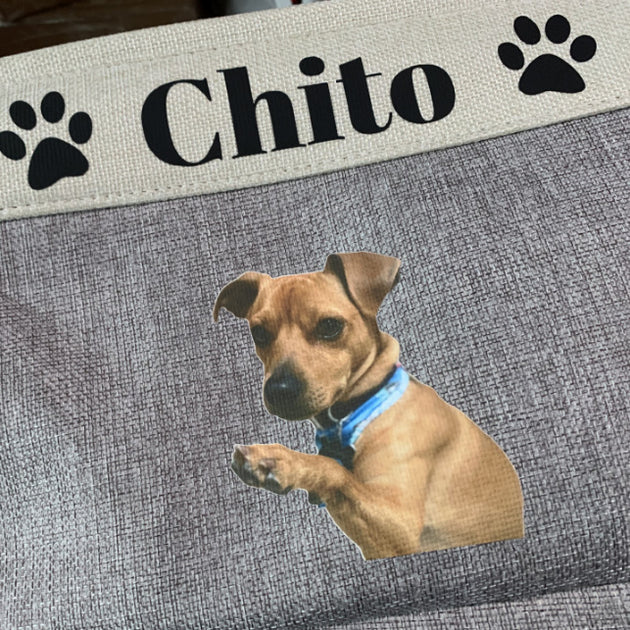 Personalized Pet Dog Toy Storage Basket Dog Canvas Bag Fold