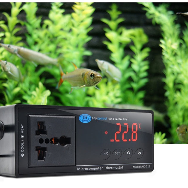 Digital Display Aquarium Thermostat Pet Reptile Insert Row Fish Tank