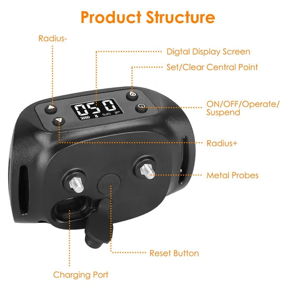 2 In 1 Dog GPS Fence Tracker Wireless GPS Dog Fence GPS Dog Collar With 32-2887FT Radius IPX6 Waterproof