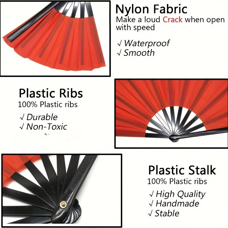 Portable Folding Clacking Fans For Line Dancing, Raves,Decorations