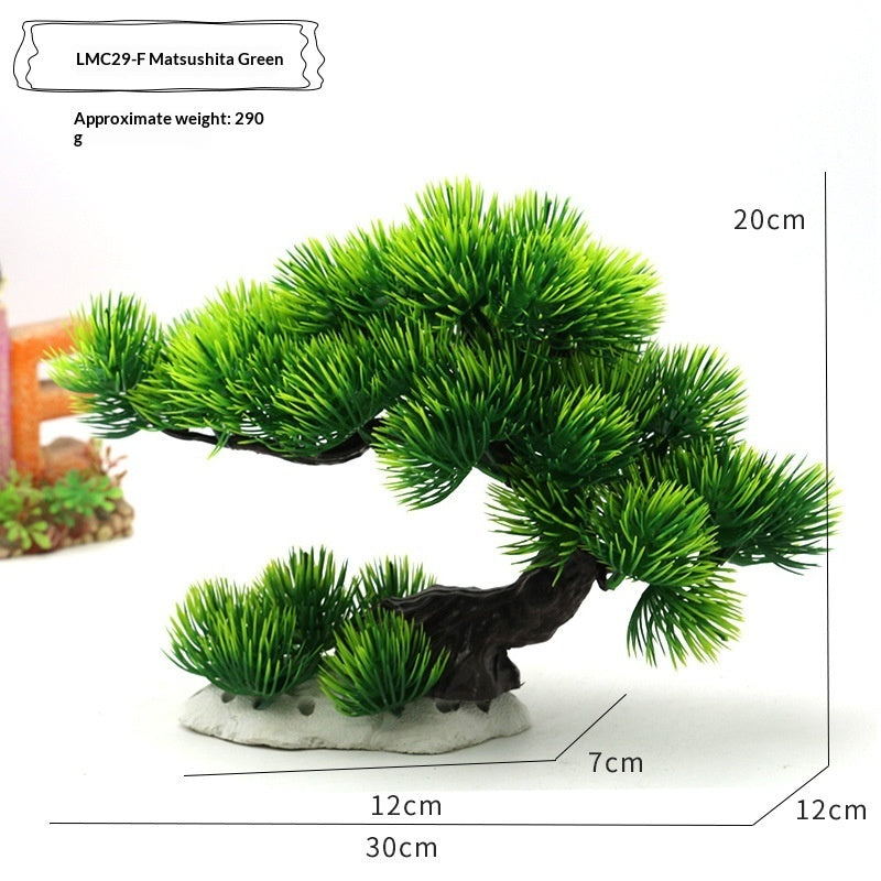 Artificial Plastic Tree-shaped Aquarium Plants Simulated Welcoming Pine