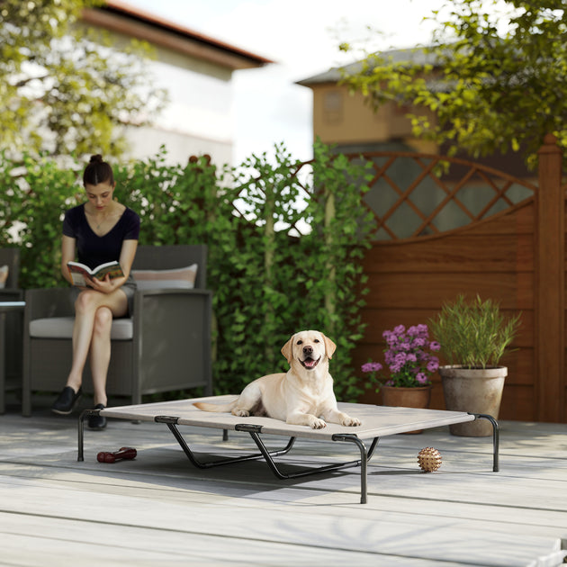 Elevated Dog Bed for Large Breeds Beige 60
