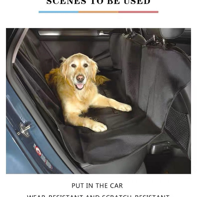 Extra Large Car Cushion, Portable Protective Pad With 4 Handles, Foldable Travel Gadget, Interior Dirt-resistant Mat, Waterproof, Universal For Dogs In The Back Seat.