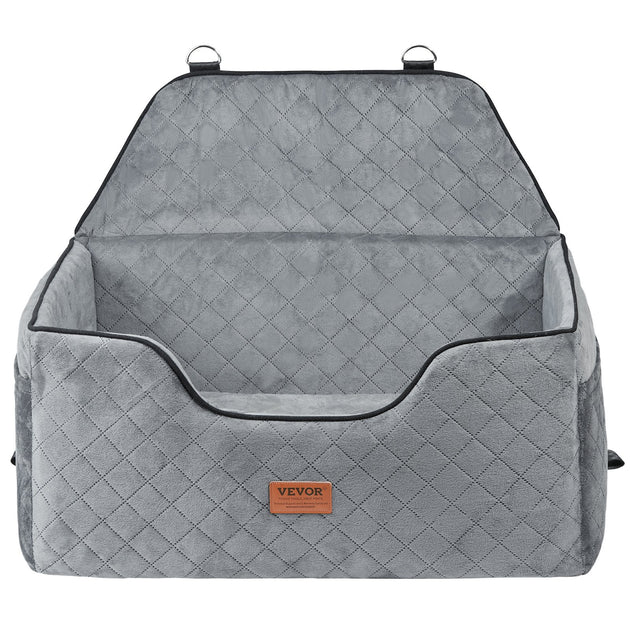 VEVOR Dog Booster Car Seat Pet Car Seat For Medium Large Dog Up To 55 Lbs Gray