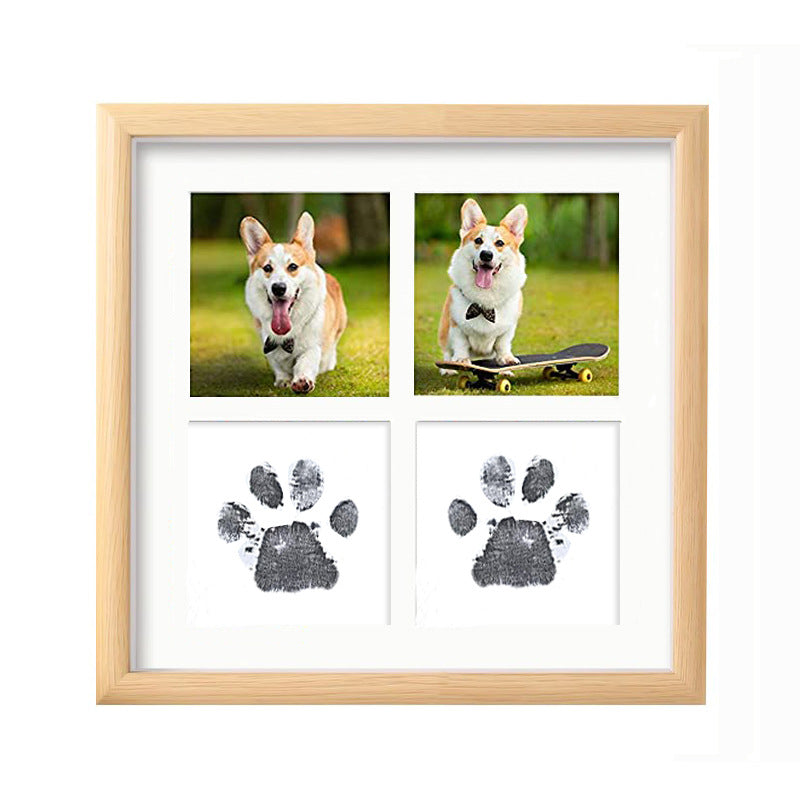 Pet Hand And Foot Print Commemorative Photo Frame