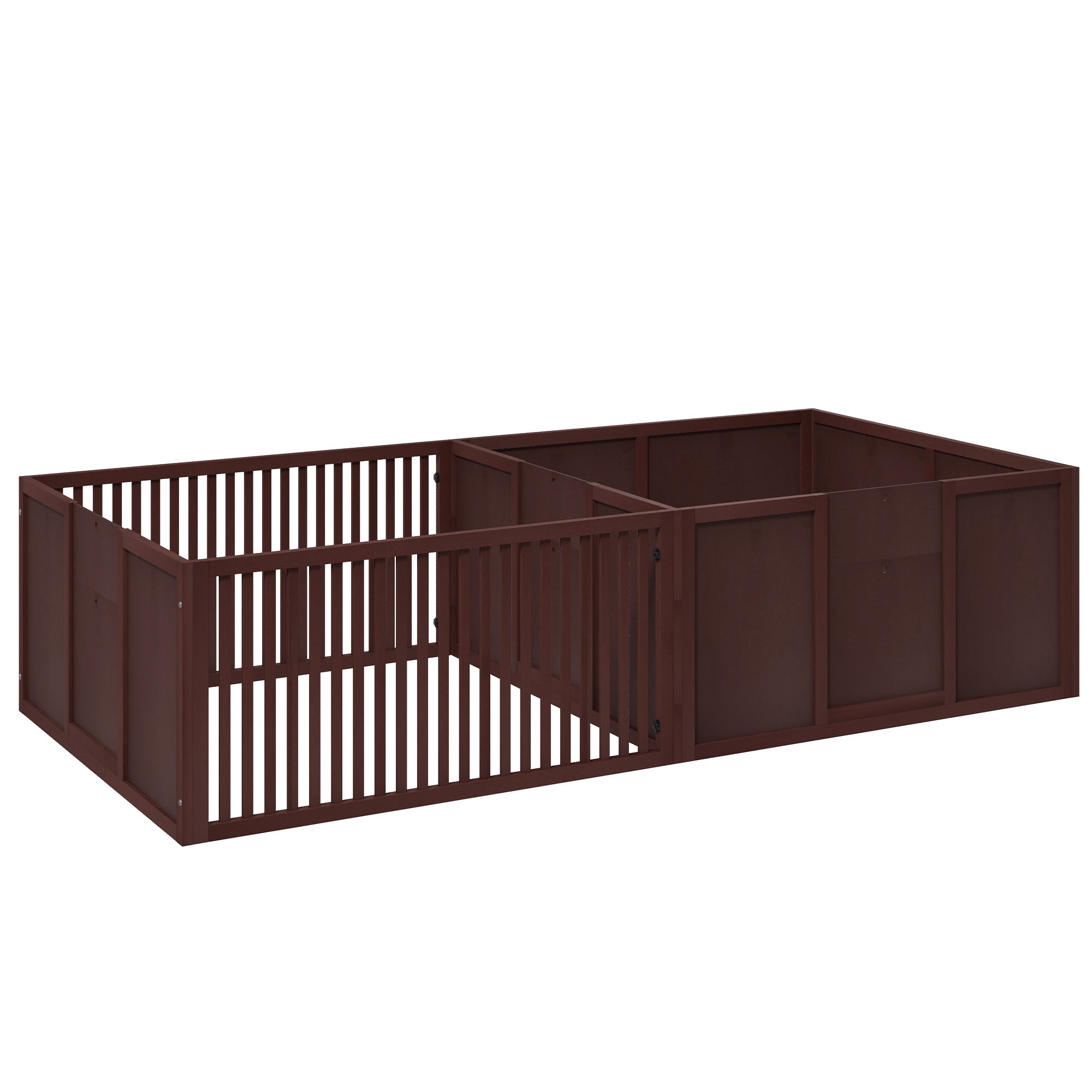 Whelping Box for Dogs Built for Mother’s Comfort, Dog Whelping Pen with Removable Doors, Puppy Playpen for Indoors, Newborn Puppy Supplies & Essentials, 81" x 39" x 20", Coffee